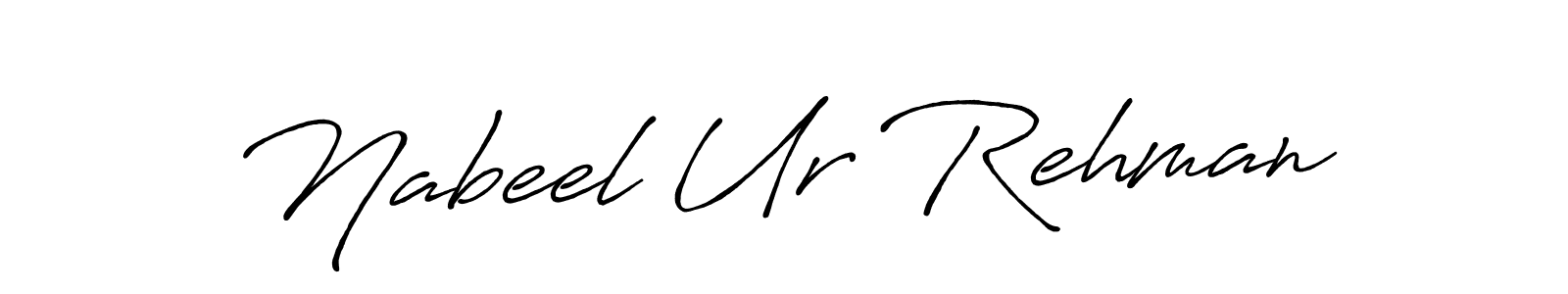 Design your own signature with our free online signature maker. With this signature software, you can create a handwritten (Antro_Vectra_Bolder) signature for name Nabeel Ur Rehman. Nabeel Ur Rehman signature style 7 images and pictures png