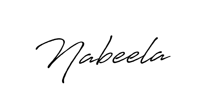 Also we have Nabeela name is the best signature style. Create professional handwritten signature collection using Antro_Vectra_Bolder autograph style. Nabeela signature style 7 images and pictures png