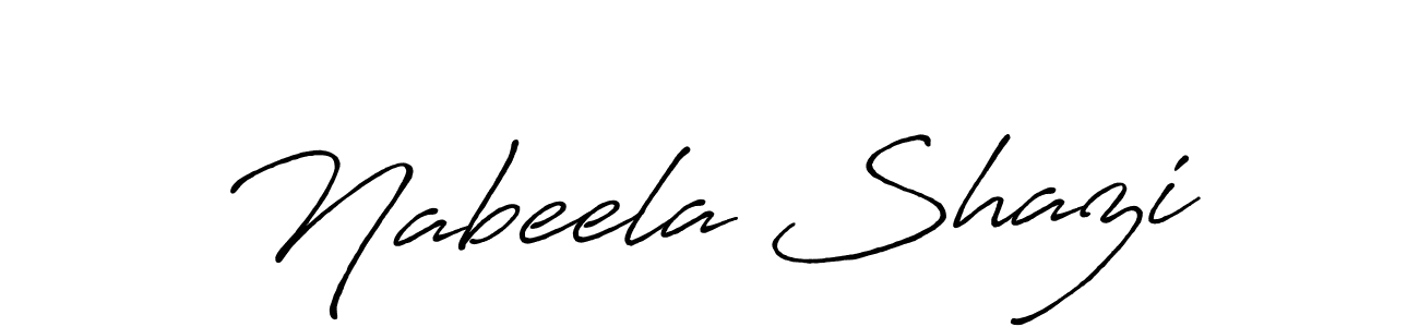 Nabeela Shazi stylish signature style. Best Handwritten Sign (Antro_Vectra_Bolder) for my name. Handwritten Signature Collection Ideas for my name Nabeela Shazi. Nabeela Shazi signature style 7 images and pictures png