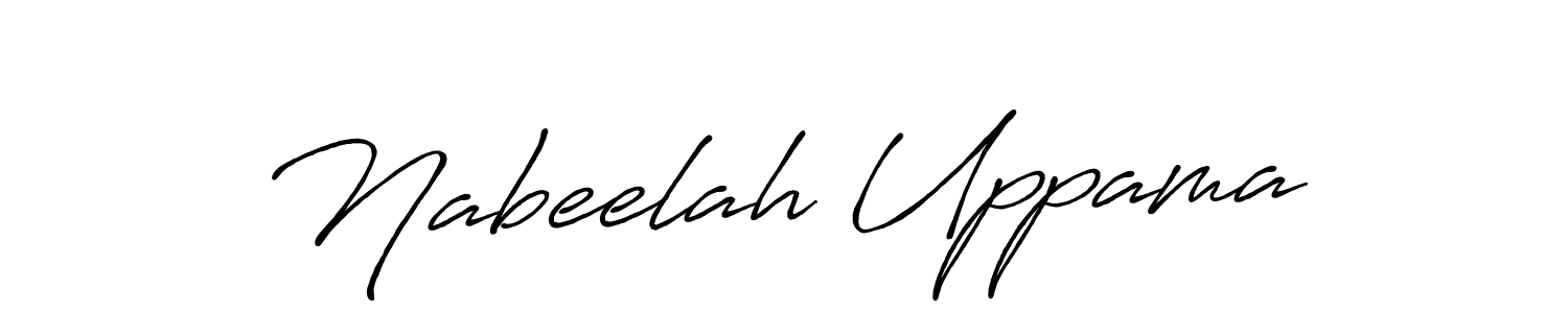 Create a beautiful signature design for name Nabeelah Uppama. With this signature (Antro_Vectra_Bolder) fonts, you can make a handwritten signature for free. Nabeelah Uppama signature style 7 images and pictures png