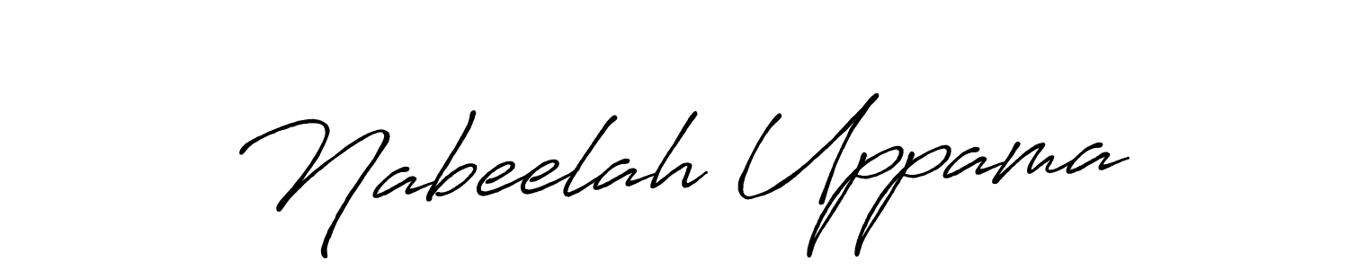 Nabeelah Uppama stylish signature style. Best Handwritten Sign (Antro_Vectra_Bolder) for my name. Handwritten Signature Collection Ideas for my name Nabeelah Uppama. Nabeelah Uppama signature style 7 images and pictures png