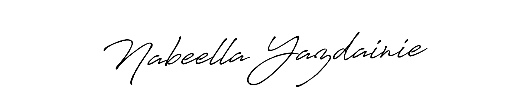 Once you've used our free online signature maker to create your best signature Antro_Vectra_Bolder style, it's time to enjoy all of the benefits that Nabeella Yazdainie name signing documents. Nabeella Yazdainie signature style 7 images and pictures png