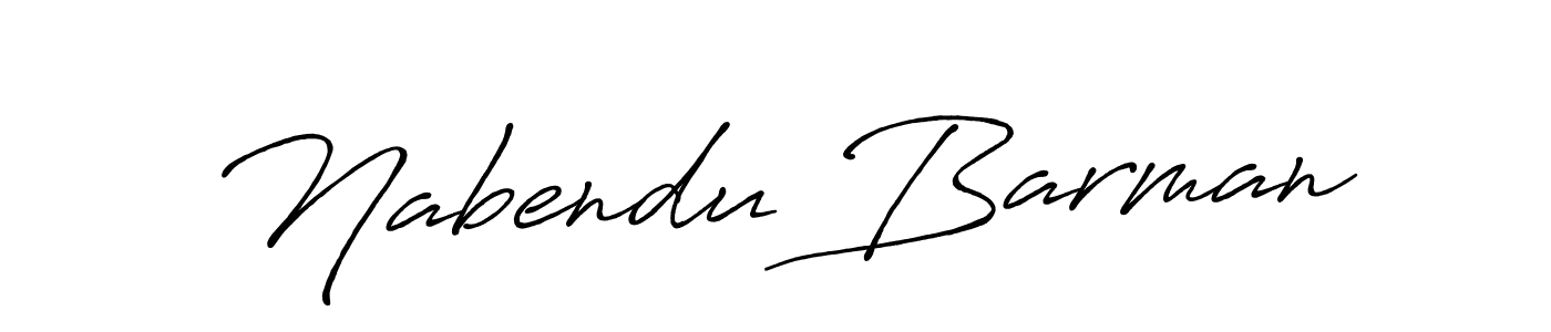 Use a signature maker to create a handwritten signature online. With this signature software, you can design (Antro_Vectra_Bolder) your own signature for name Nabendu Barman. Nabendu Barman signature style 7 images and pictures png