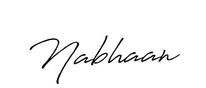 Design your own signature with our free online signature maker. With this signature software, you can create a handwritten (Antro_Vectra_Bolder) signature for name Nabhaan. Nabhaan signature style 7 images and pictures png