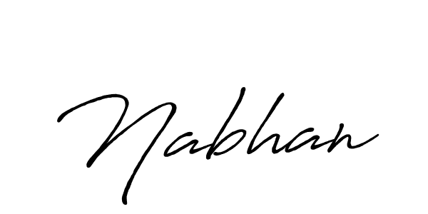 How to make Nabhan signature? Antro_Vectra_Bolder is a professional autograph style. Create handwritten signature for Nabhan name. Nabhan signature style 7 images and pictures png