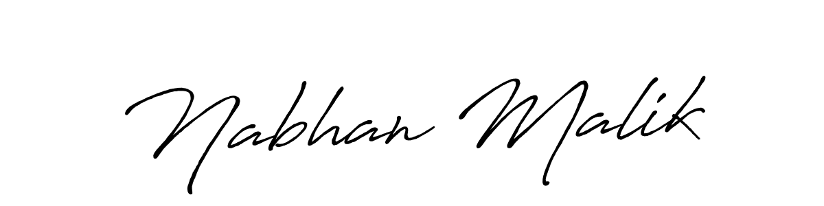 Design your own signature with our free online signature maker. With this signature software, you can create a handwritten (Antro_Vectra_Bolder) signature for name Nabhan Malik. Nabhan Malik signature style 7 images and pictures png