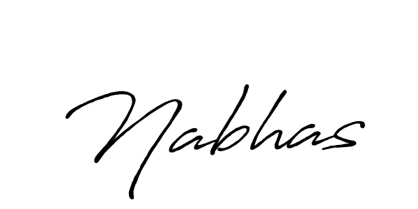 The best way (Antro_Vectra_Bolder) to make a short signature is to pick only two or three words in your name. The name Nabhas include a total of six letters. For converting this name. Nabhas signature style 7 images and pictures png