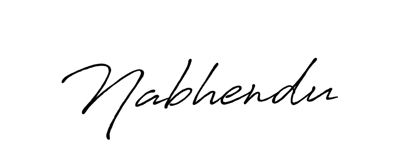 Make a beautiful signature design for name Nabhendu. With this signature (Antro_Vectra_Bolder) style, you can create a handwritten signature for free. Nabhendu signature style 7 images and pictures png