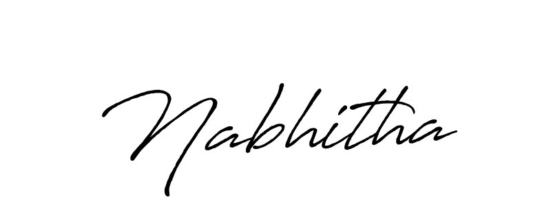 Make a beautiful signature design for name Nabhitha. With this signature (Antro_Vectra_Bolder) style, you can create a handwritten signature for free. Nabhitha signature style 7 images and pictures png