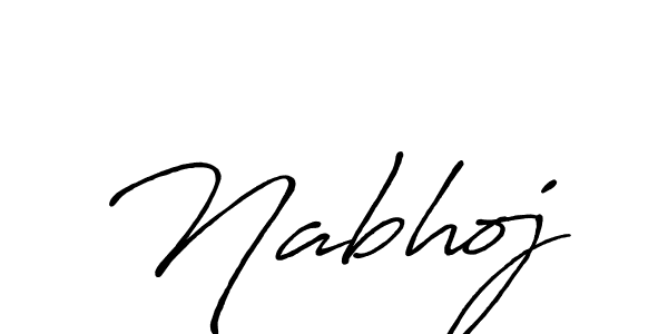 Create a beautiful signature design for name Nabhoj. With this signature (Antro_Vectra_Bolder) fonts, you can make a handwritten signature for free. Nabhoj signature style 7 images and pictures png