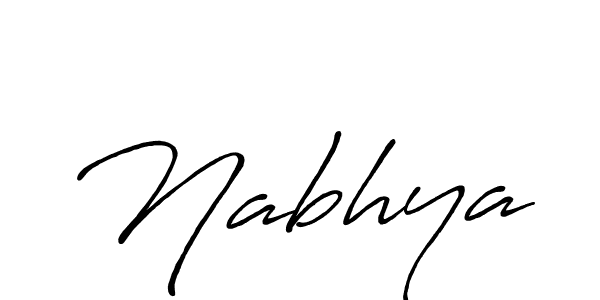 Design your own signature with our free online signature maker. With this signature software, you can create a handwritten (Antro_Vectra_Bolder) signature for name Nabhya. Nabhya signature style 7 images and pictures png