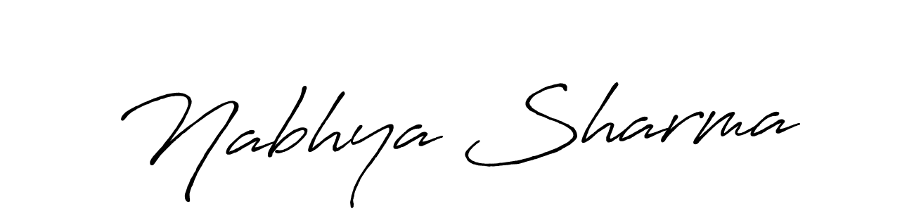 How to make Nabhya Sharma signature? Antro_Vectra_Bolder is a professional autograph style. Create handwritten signature for Nabhya Sharma name. Nabhya Sharma signature style 7 images and pictures png