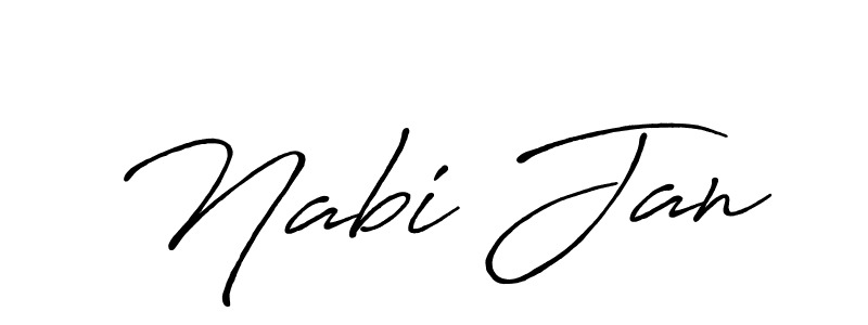 The best way (Antro_Vectra_Bolder) to make a short signature is to pick only two or three words in your name. The name Nabi Jan include a total of six letters. For converting this name. Nabi Jan signature style 7 images and pictures png