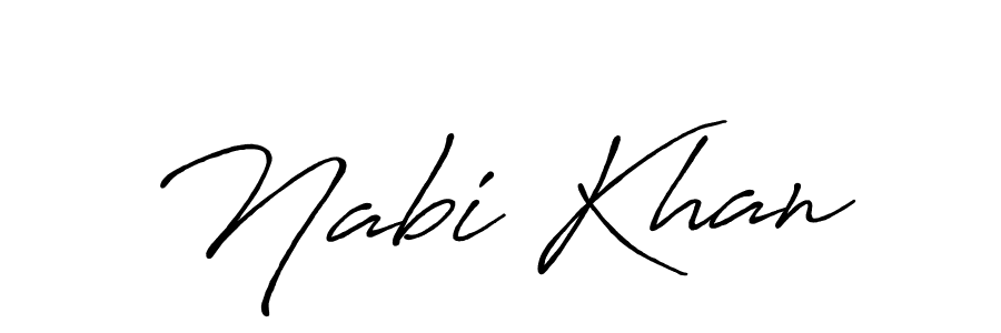 Create a beautiful signature design for name Nabi Khan. With this signature (Antro_Vectra_Bolder) fonts, you can make a handwritten signature for free. Nabi Khan signature style 7 images and pictures png