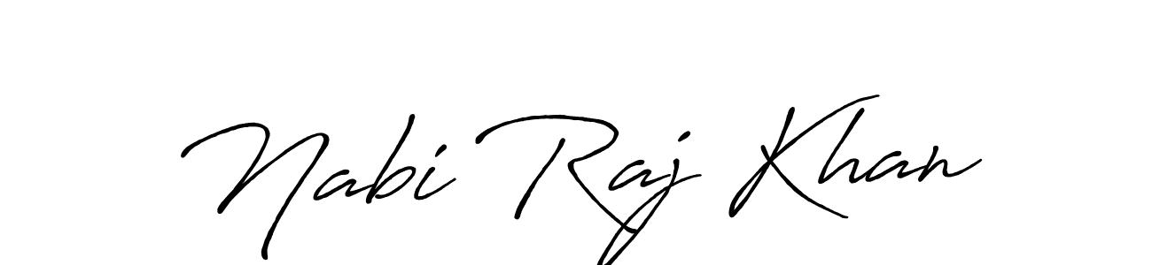 Make a beautiful signature design for name Nabi Raj Khan. With this signature (Antro_Vectra_Bolder) style, you can create a handwritten signature for free. Nabi Raj Khan signature style 7 images and pictures png