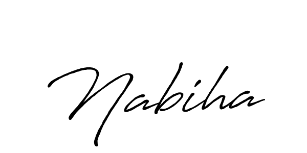 if you are searching for the best signature style for your name Nabiha. so please give up your signature search. here we have designed multiple signature styles  using Antro_Vectra_Bolder. Nabiha signature style 7 images and pictures png