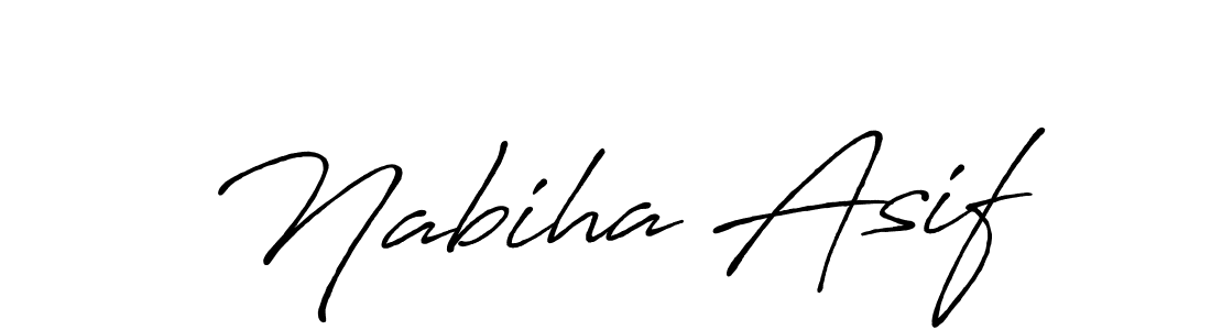 Design your own signature with our free online signature maker. With this signature software, you can create a handwritten (Antro_Vectra_Bolder) signature for name Nabiha Asif. Nabiha Asif signature style 7 images and pictures png