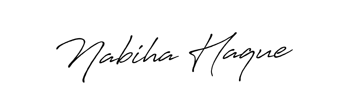 Nabiha Haque stylish signature style. Best Handwritten Sign (Antro_Vectra_Bolder) for my name. Handwritten Signature Collection Ideas for my name Nabiha Haque. Nabiha Haque signature style 7 images and pictures png