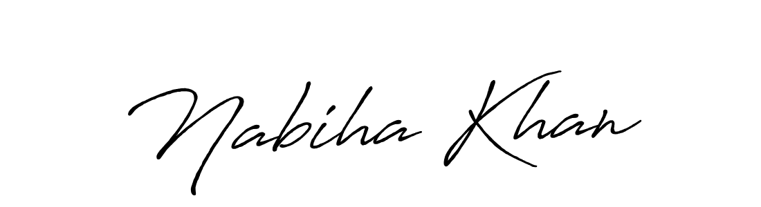 Antro_Vectra_Bolder is a professional signature style that is perfect for those who want to add a touch of class to their signature. It is also a great choice for those who want to make their signature more unique. Get Nabiha Khan name to fancy signature for free. Nabiha Khan signature style 7 images and pictures png