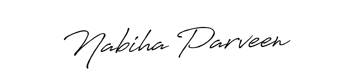 Also we have Nabiha Parveen name is the best signature style. Create professional handwritten signature collection using Antro_Vectra_Bolder autograph style. Nabiha Parveen signature style 7 images and pictures png
