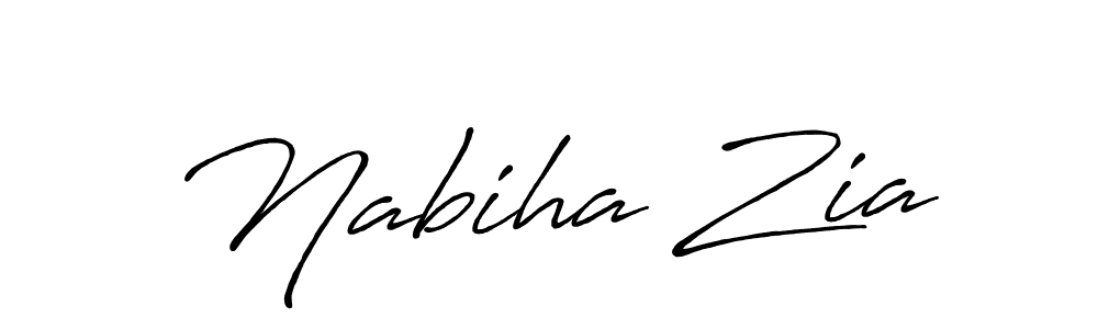 How to make Nabiha Zia name signature. Use Antro_Vectra_Bolder style for creating short signs online. This is the latest handwritten sign. Nabiha Zia signature style 7 images and pictures png
