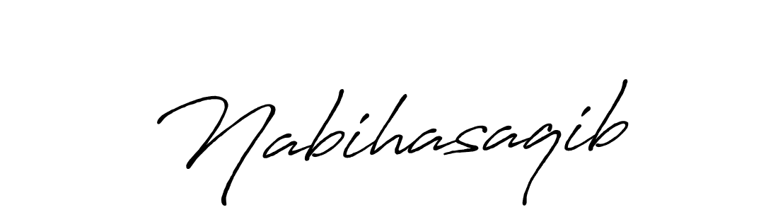 Create a beautiful signature design for name Nabihasaqib. With this signature (Antro_Vectra_Bolder) fonts, you can make a handwritten signature for free. Nabihasaqib signature style 7 images and pictures png