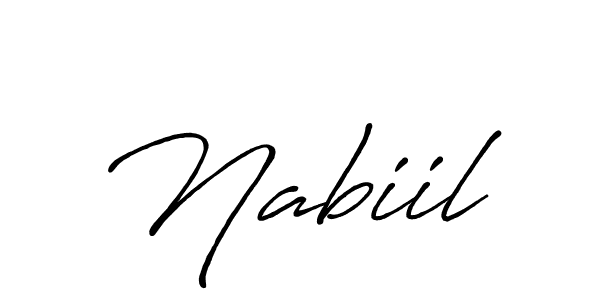 The best way (Antro_Vectra_Bolder) to make a short signature is to pick only two or three words in your name. The name Nabiil include a total of six letters. For converting this name. Nabiil signature style 7 images and pictures png