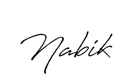 Also we have Nabik name is the best signature style. Create professional handwritten signature collection using Antro_Vectra_Bolder autograph style. Nabik signature style 7 images and pictures png