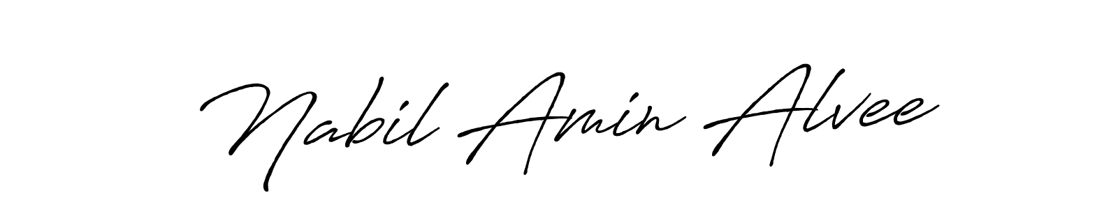 Design your own signature with our free online signature maker. With this signature software, you can create a handwritten (Antro_Vectra_Bolder) signature for name Nabil Amin Alvee. Nabil Amin Alvee signature style 7 images and pictures png