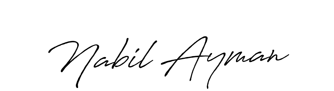 Make a beautiful signature design for name Nabil Ayman. With this signature (Antro_Vectra_Bolder) style, you can create a handwritten signature for free. Nabil Ayman signature style 7 images and pictures png