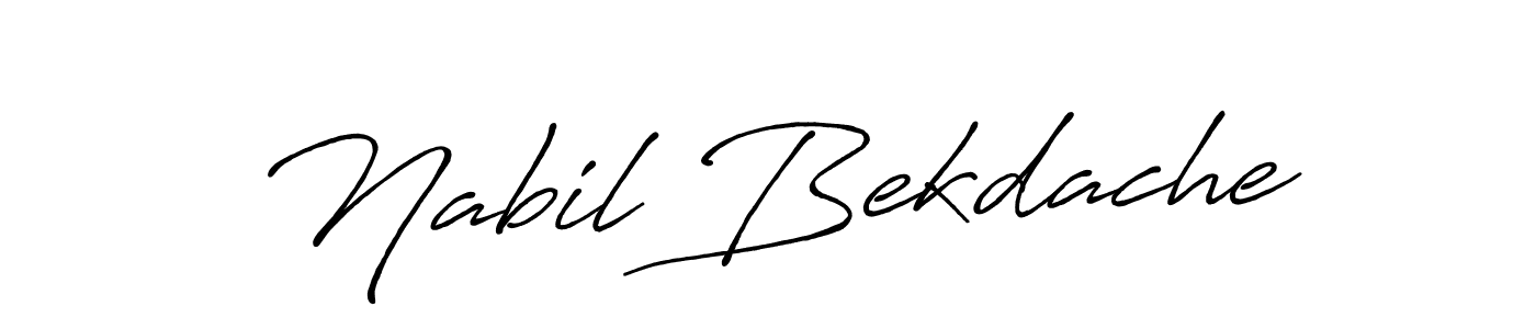 Use a signature maker to create a handwritten signature online. With this signature software, you can design (Antro_Vectra_Bolder) your own signature for name Nabil Bekdache. Nabil Bekdache signature style 7 images and pictures png
