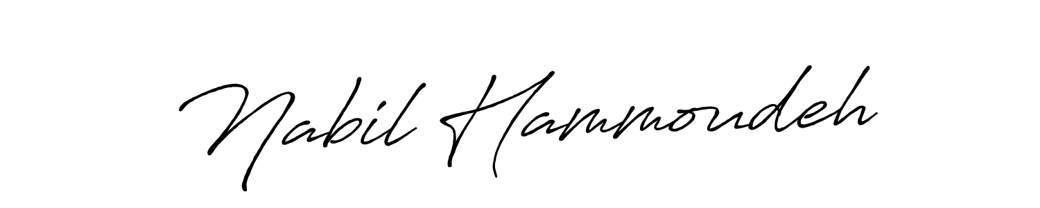 This is the best signature style for the Nabil Hammoudeh name. Also you like these signature font (Antro_Vectra_Bolder). Mix name signature. Nabil Hammoudeh signature style 7 images and pictures png