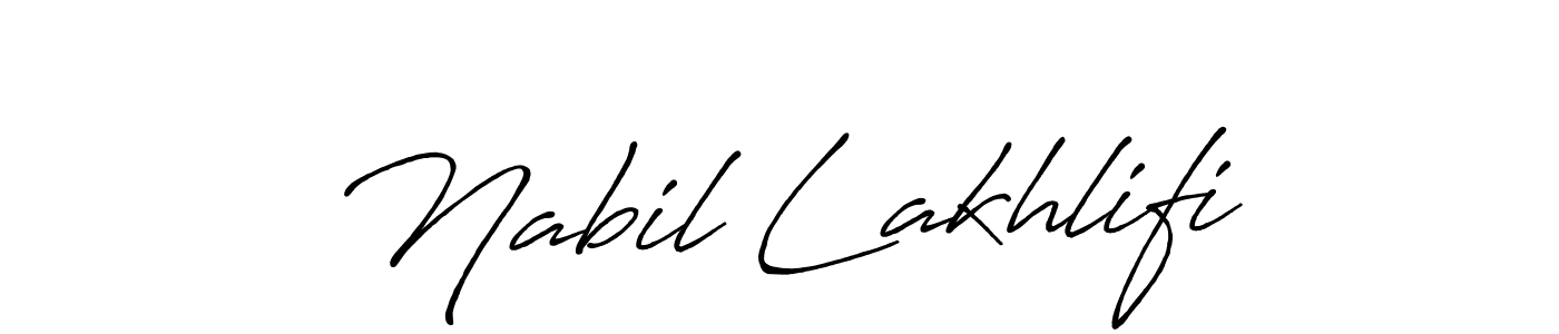 Nabil Lakhlifi stylish signature style. Best Handwritten Sign (Antro_Vectra_Bolder) for my name. Handwritten Signature Collection Ideas for my name Nabil Lakhlifi. Nabil Lakhlifi signature style 7 images and pictures png