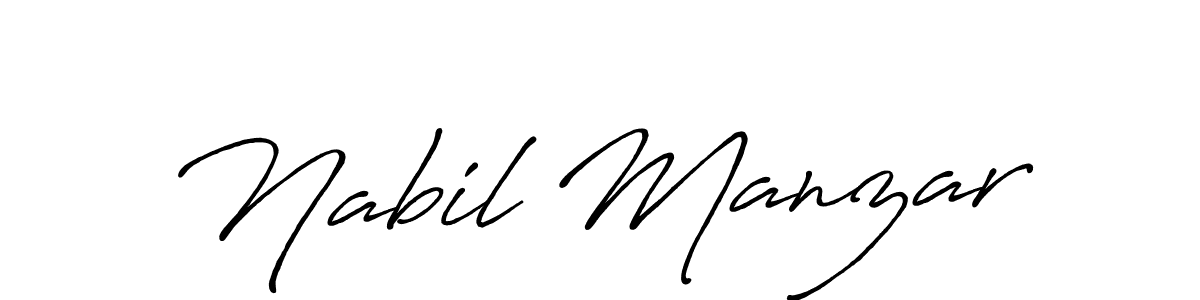 if you are searching for the best signature style for your name Nabil Manzar. so please give up your signature search. here we have designed multiple signature styles  using Antro_Vectra_Bolder. Nabil Manzar signature style 7 images and pictures png