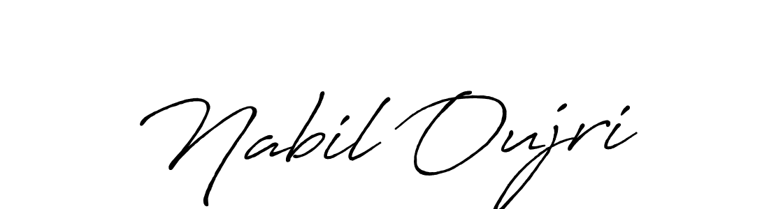 Design your own signature with our free online signature maker. With this signature software, you can create a handwritten (Antro_Vectra_Bolder) signature for name Nabil Oujri. Nabil Oujri signature style 7 images and pictures png