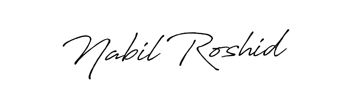 It looks lik you need a new signature style for name Nabil Roshid. Design unique handwritten (Antro_Vectra_Bolder) signature with our free signature maker in just a few clicks. Nabil Roshid signature style 7 images and pictures png