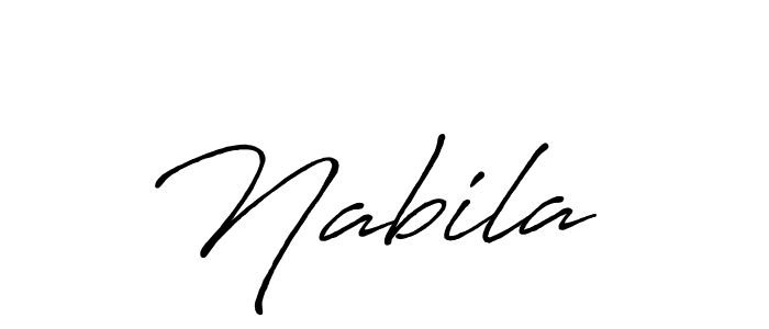 It looks lik you need a new signature style for name Nabila . Design unique handwritten (Antro_Vectra_Bolder) signature with our free signature maker in just a few clicks. Nabila  signature style 7 images and pictures png