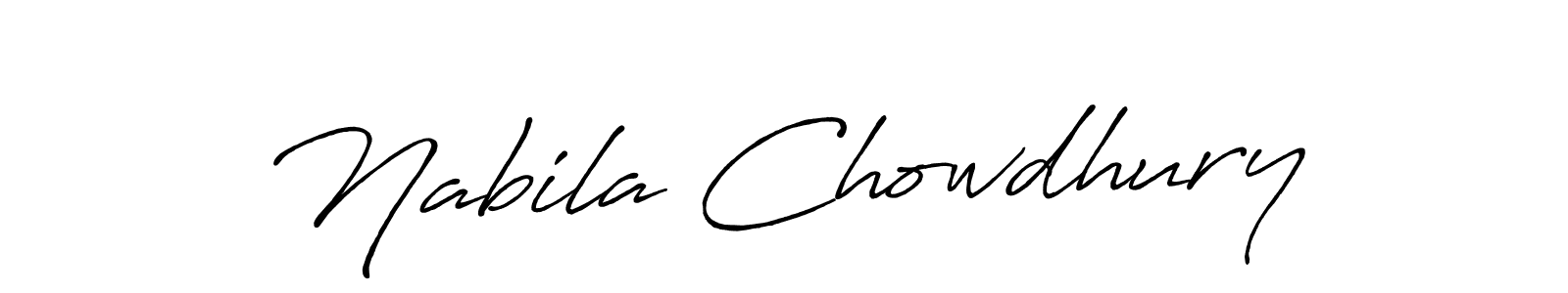 You should practise on your own different ways (Antro_Vectra_Bolder) to write your name (Nabila Chowdhury) in signature. don't let someone else do it for you. Nabila Chowdhury signature style 7 images and pictures png