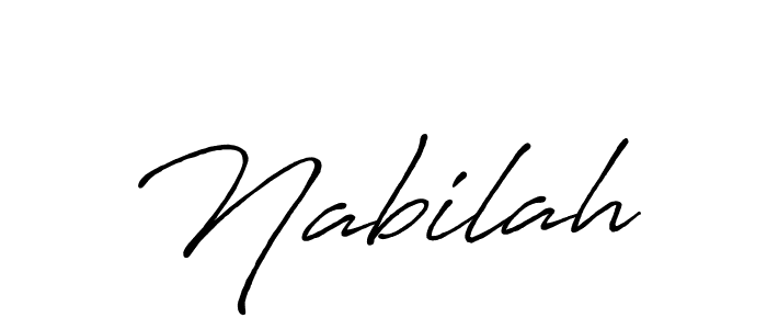 How to make Nabilah name signature. Use Antro_Vectra_Bolder style for creating short signs online. This is the latest handwritten sign. Nabilah signature style 7 images and pictures png