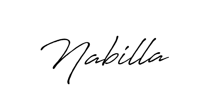 Nabilla stylish signature style. Best Handwritten Sign (Antro_Vectra_Bolder) for my name. Handwritten Signature Collection Ideas for my name Nabilla. Nabilla signature style 7 images and pictures png