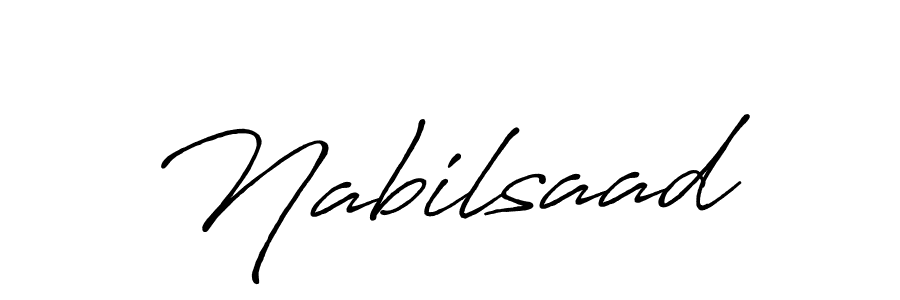 Design your own signature with our free online signature maker. With this signature software, you can create a handwritten (Antro_Vectra_Bolder) signature for name Nabilsaad. Nabilsaad signature style 7 images and pictures png