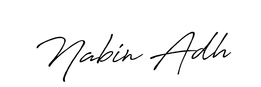 Also You can easily find your signature by using the search form. We will create Nabin Adh name handwritten signature images for you free of cost using Antro_Vectra_Bolder sign style. Nabin Adh signature style 7 images and pictures png