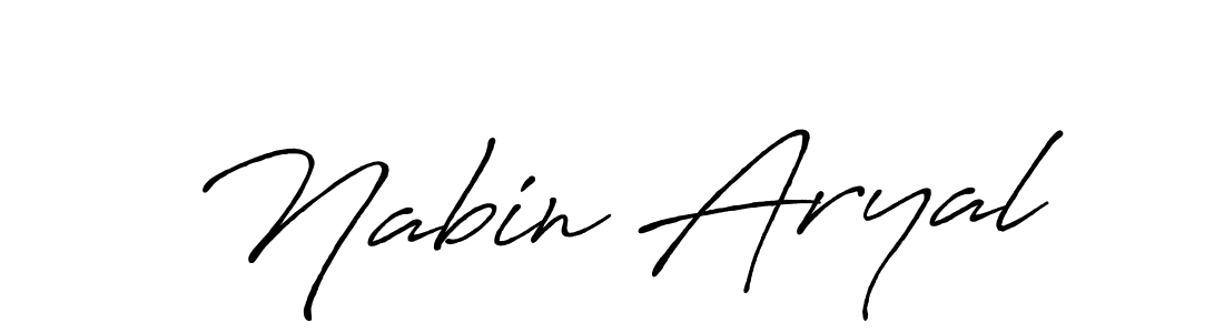 Create a beautiful signature design for name Nabin Aryal. With this signature (Antro_Vectra_Bolder) fonts, you can make a handwritten signature for free. Nabin Aryal signature style 7 images and pictures png