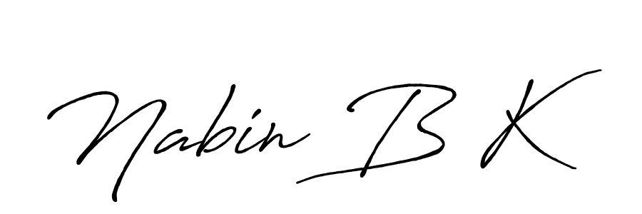 Also we have Nabin B K name is the best signature style. Create professional handwritten signature collection using Antro_Vectra_Bolder autograph style. Nabin B K signature style 7 images and pictures png