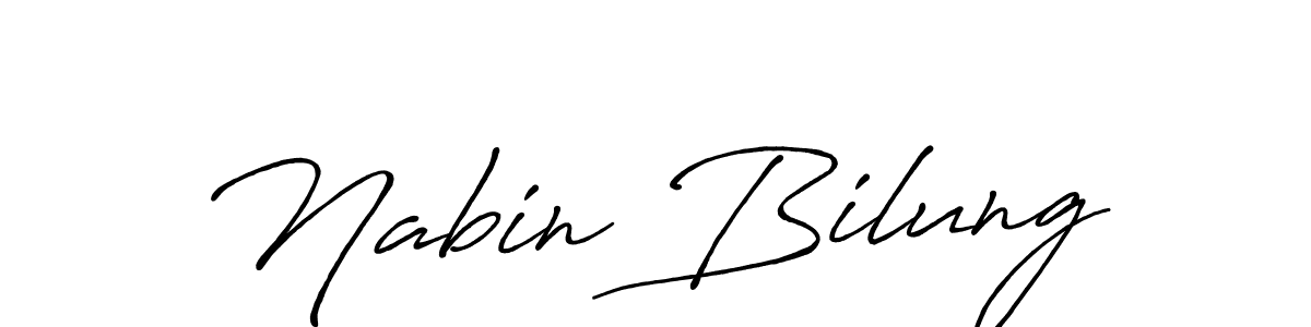 Also we have Nabin Bilung name is the best signature style. Create professional handwritten signature collection using Antro_Vectra_Bolder autograph style. Nabin Bilung signature style 7 images and pictures png