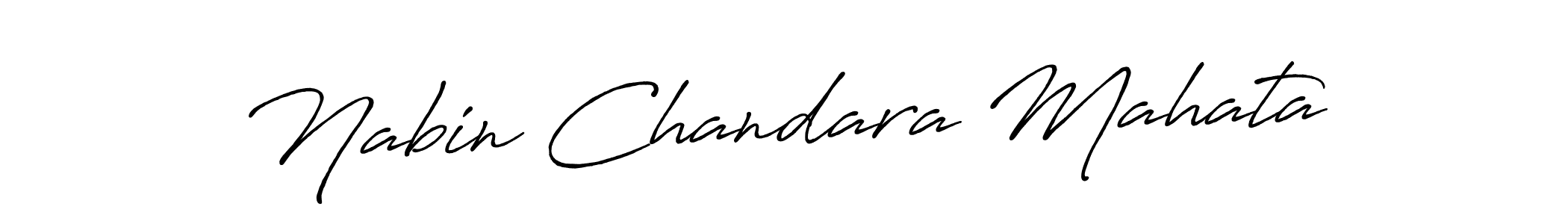 How to make Nabin Chandara Mahata name signature. Use Antro_Vectra_Bolder style for creating short signs online. This is the latest handwritten sign. Nabin Chandara Mahata signature style 7 images and pictures png