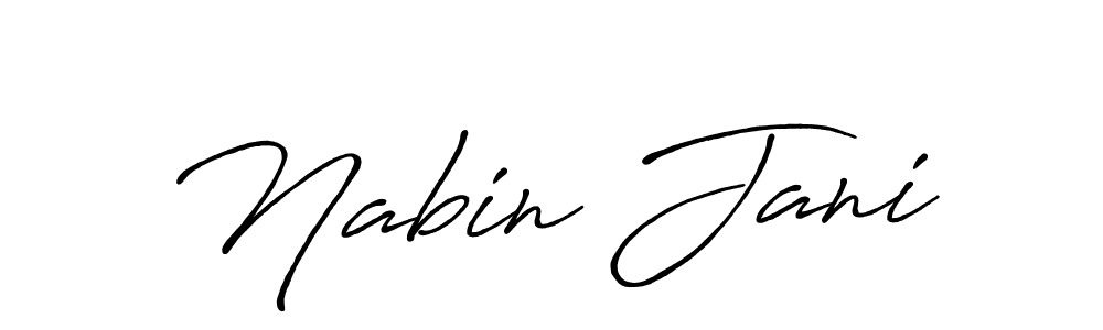 Nabin Jani stylish signature style. Best Handwritten Sign (Antro_Vectra_Bolder) for my name. Handwritten Signature Collection Ideas for my name Nabin Jani. Nabin Jani signature style 7 images and pictures png