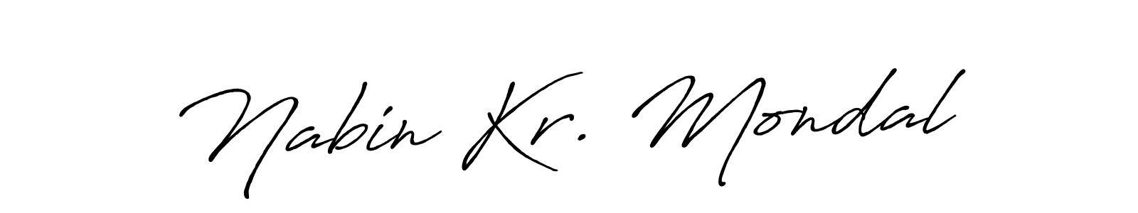 Use a signature maker to create a handwritten signature online. With this signature software, you can design (Antro_Vectra_Bolder) your own signature for name Nabin Kr. Mondal. Nabin Kr. Mondal signature style 7 images and pictures png