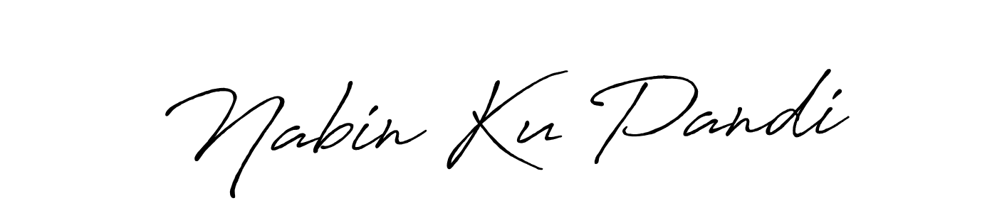 Use a signature maker to create a handwritten signature online. With this signature software, you can design (Antro_Vectra_Bolder) your own signature for name Nabin Ku Pandi. Nabin Ku Pandi signature style 7 images and pictures png