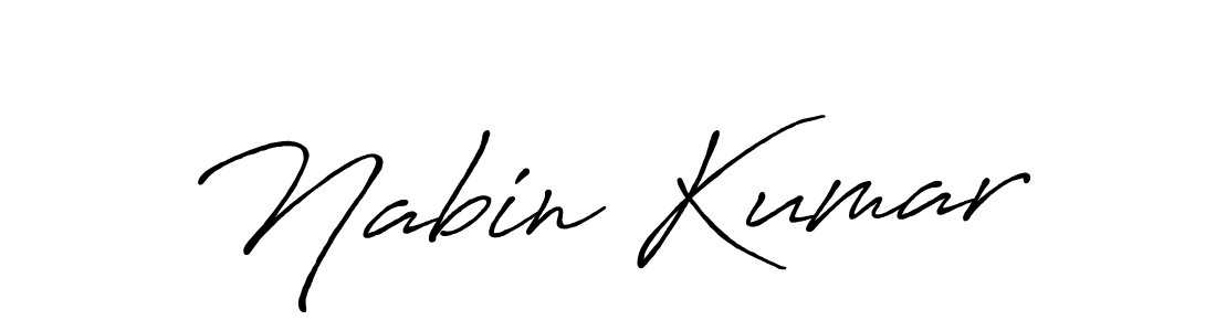 Design your own signature with our free online signature maker. With this signature software, you can create a handwritten (Antro_Vectra_Bolder) signature for name Nabin Kumar. Nabin Kumar signature style 7 images and pictures png